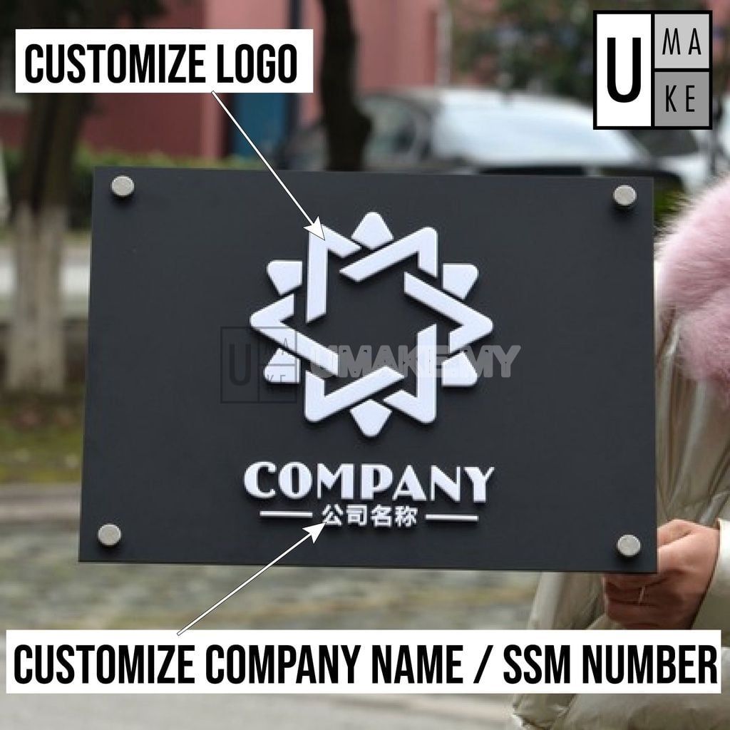 Custom 3D Acrylic Company Sign