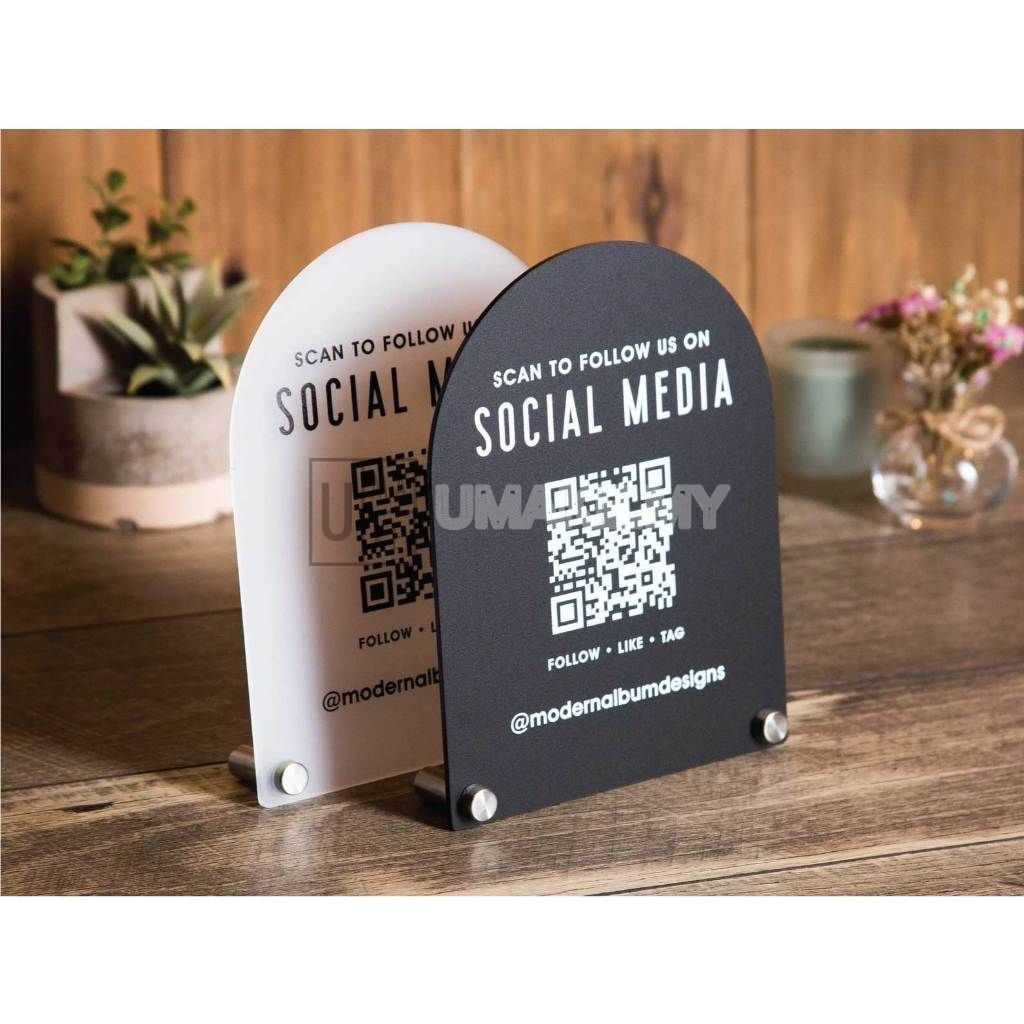 Custom QR Code Social Media Sign