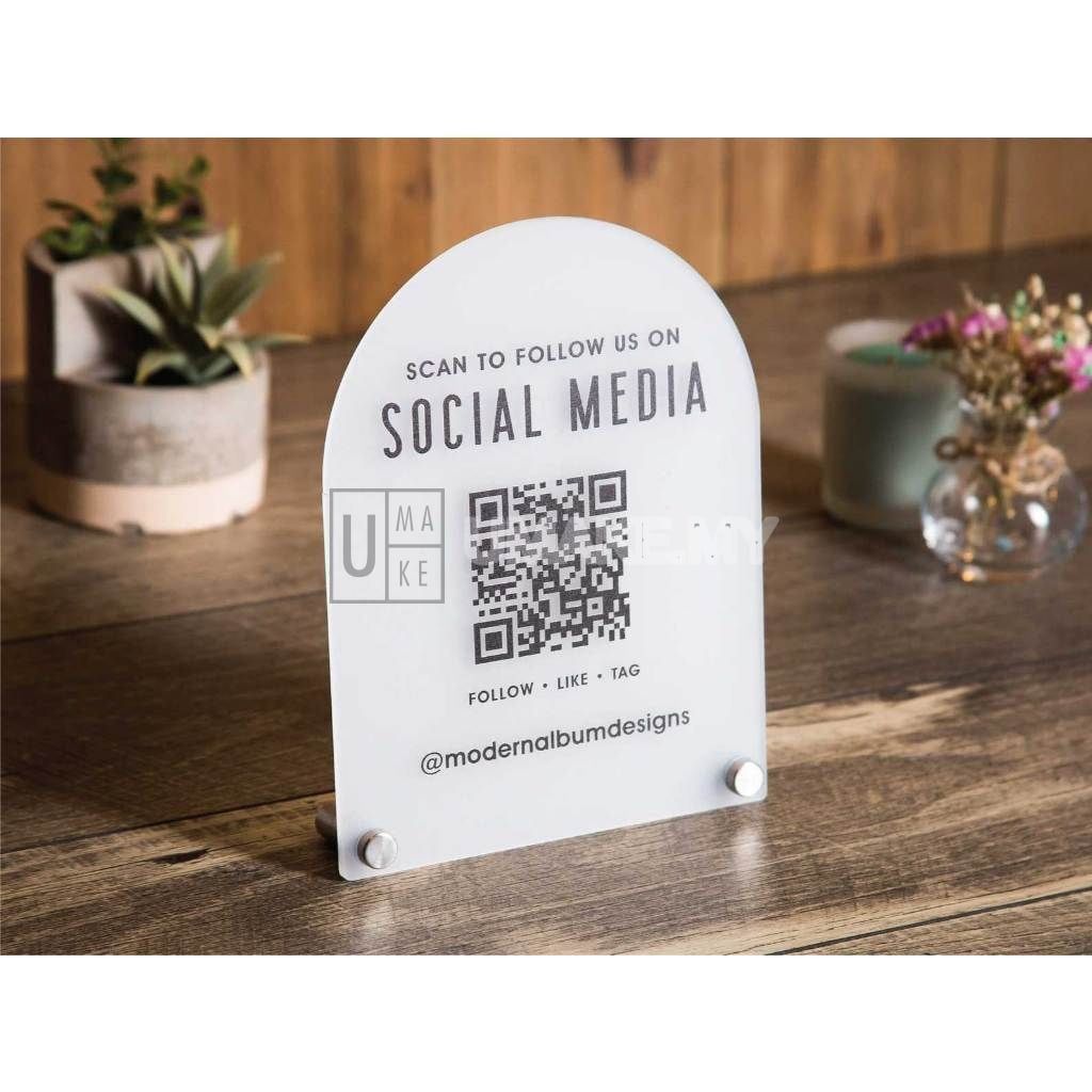 Custom QR Code Social Media Sign