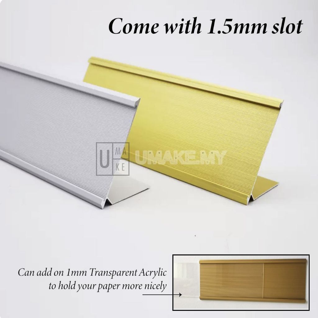 L-Shape Aluminium Desk Name Plaque