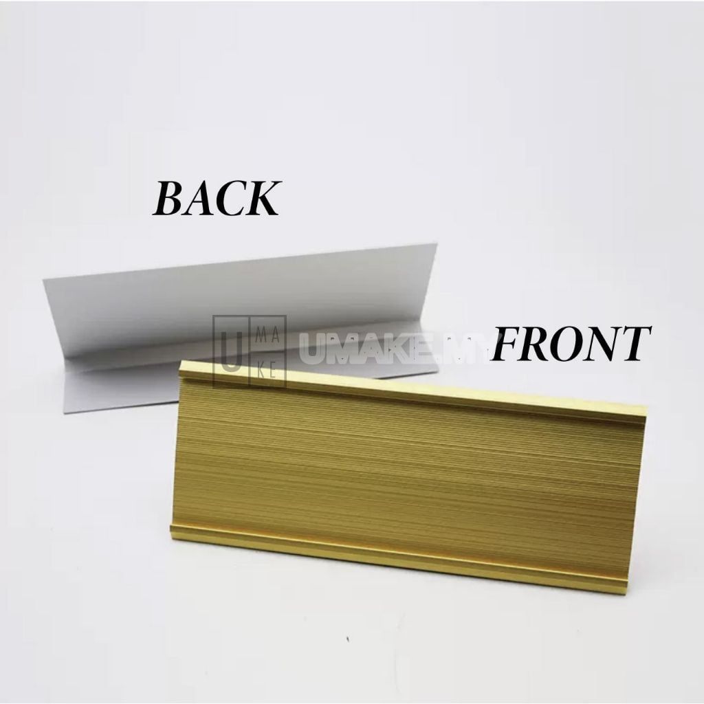 L-Shape Aluminium Desk Name Plaque