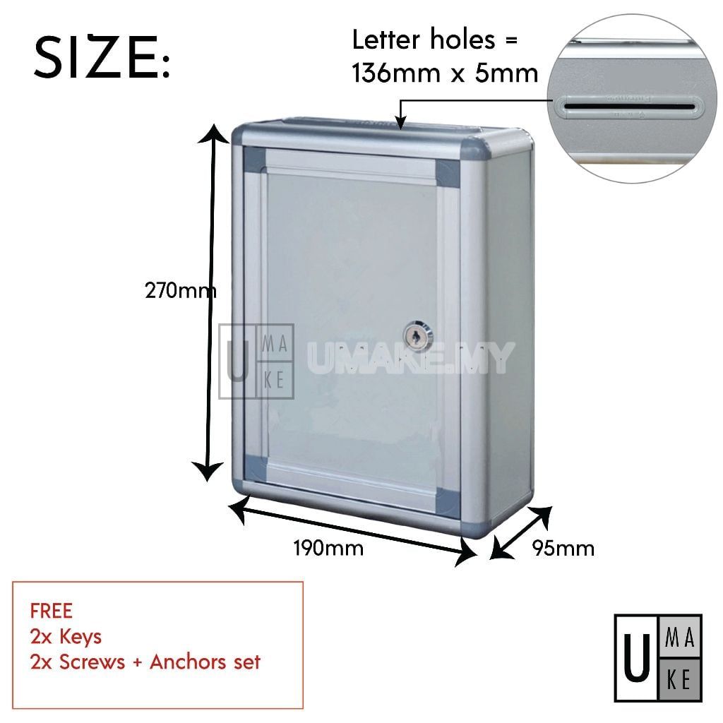 Aluminium Wall-Mounted Mailbox