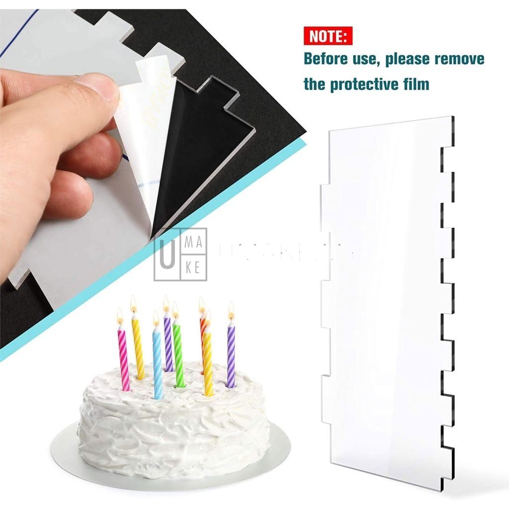 Acrylic Cake Scraper Set (6 Patterns)