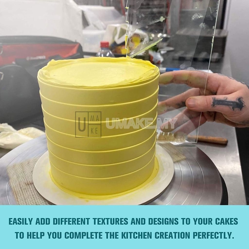 Acrylic Cake Scraper Set (6 Patterns)