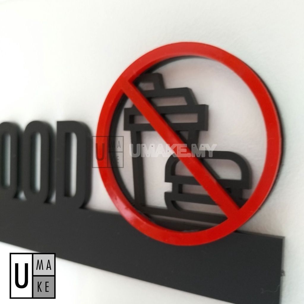 Modern Acrylic Notice Sign (No Smoking / Staff Only)