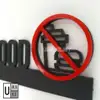 Modern Acrylic Notice Sign (No Smoking / Staff Only) view 3