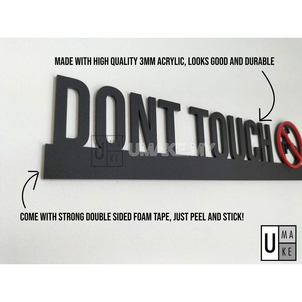 Modern Acrylic Notice Sign (No Smoking / Staff Only)