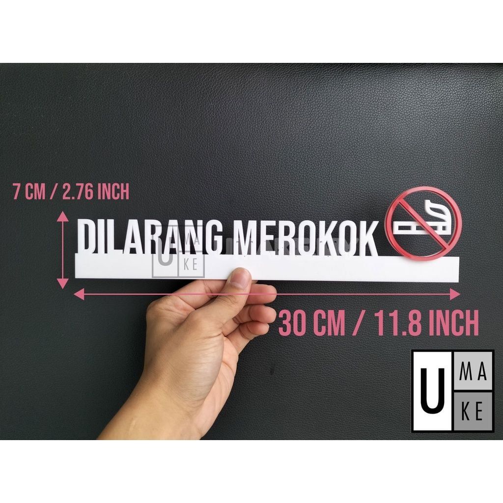 Modern Acrylic Notice Sign (No Smoking / Staff Only)