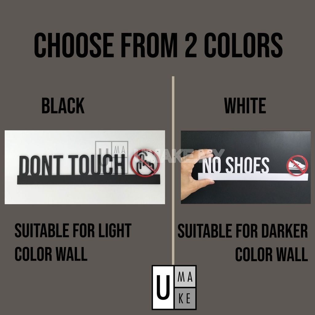 Modern Acrylic Notice Sign (No Smoking / Staff Only)