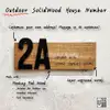 Outdoor Solid Wood House Number Plate (300mm Standard) view 3