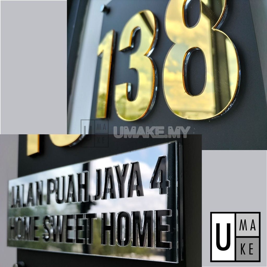 Premium 3D Acrylic House Number Plate