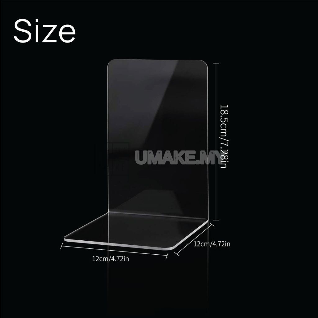 Acrylic L-Shaped Bookends (Pair)