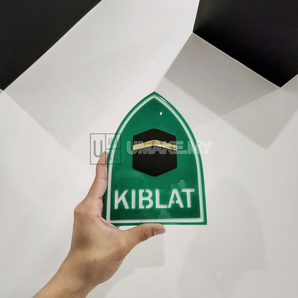 Acrylic Qibla Direction Sign