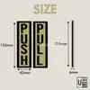 3D Acrylic Push Pull Sign (Black Gold) view 3