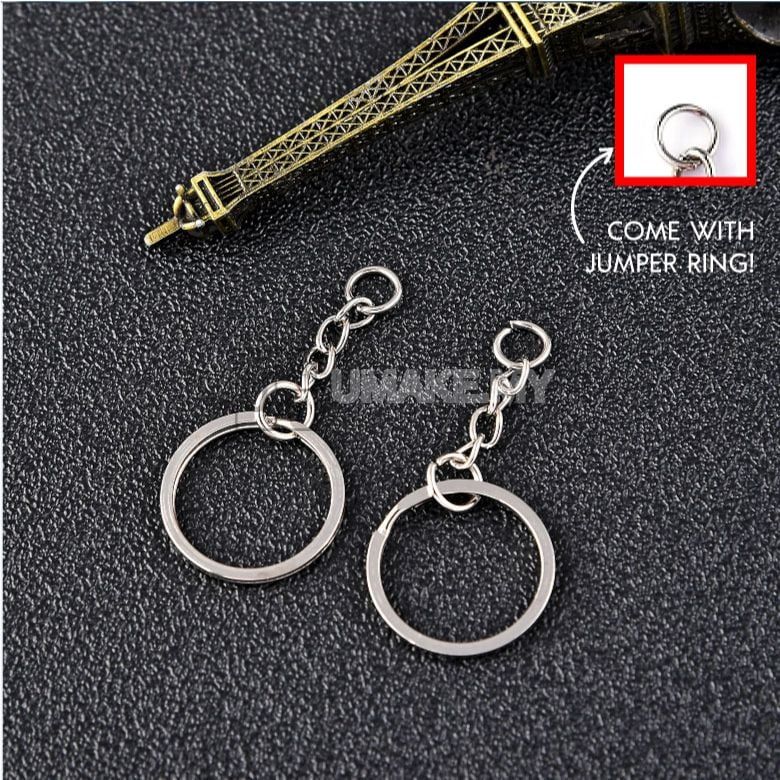 Keychain Ring with Jump Ring (30mm)