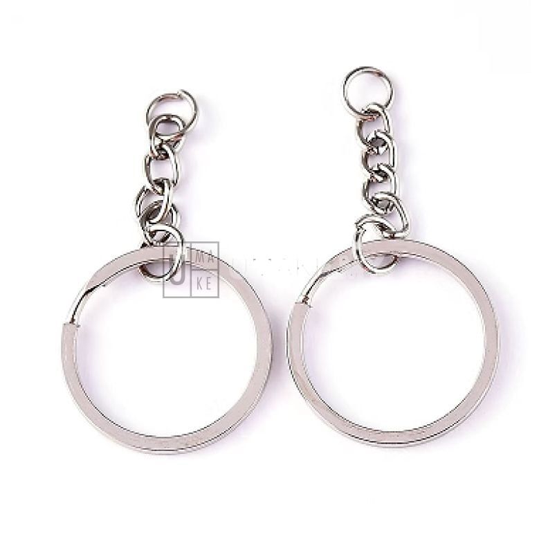 Keychain Ring with Jump Ring (30mm)