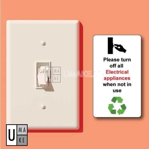 Turn Off After Use Switch Sign