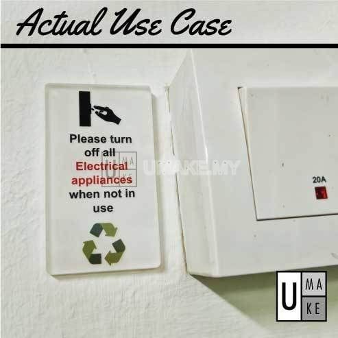 Turn Off After Use Switch Sign