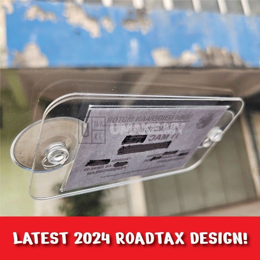 Acrylic Road Tax Holder with Suction Cup