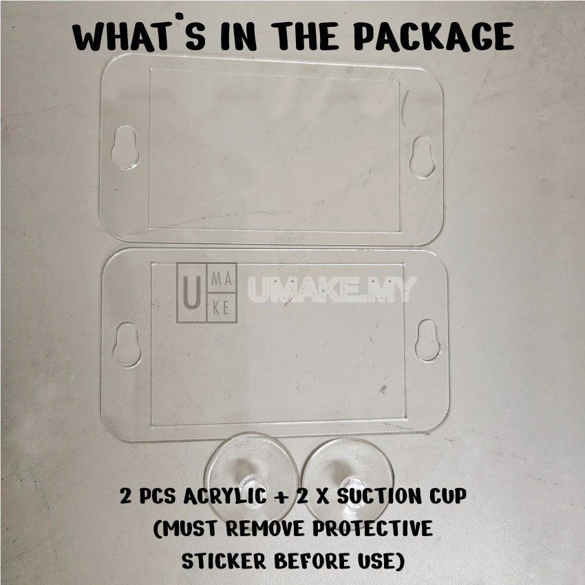 Acrylic Road Tax Holder with Suction Cup