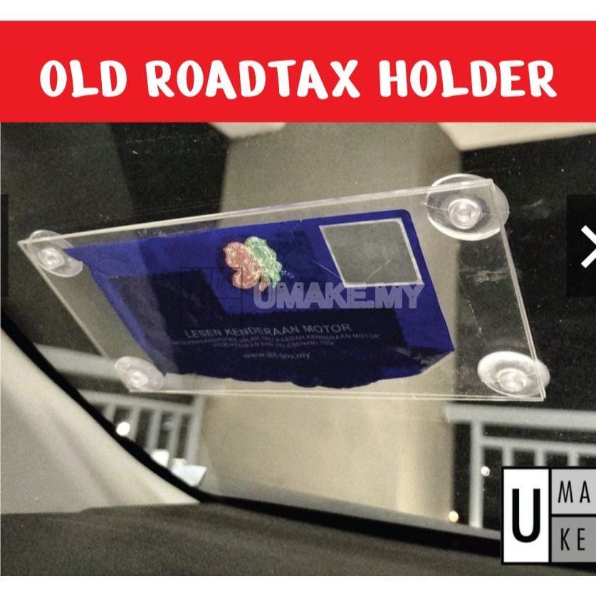 Acrylic Road Tax Holder with Suction Cup