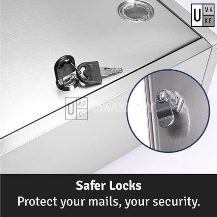 304 Stainless Steel Letterbox with Lock