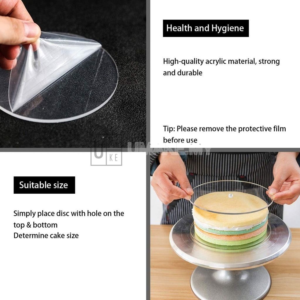 Acrylic Cake Frosting Disc Set