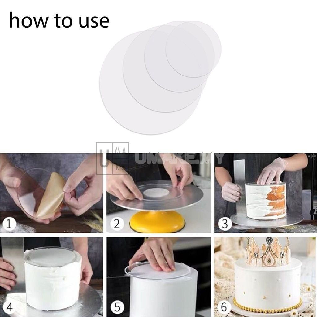 Acrylic Cake Frosting Disc Set