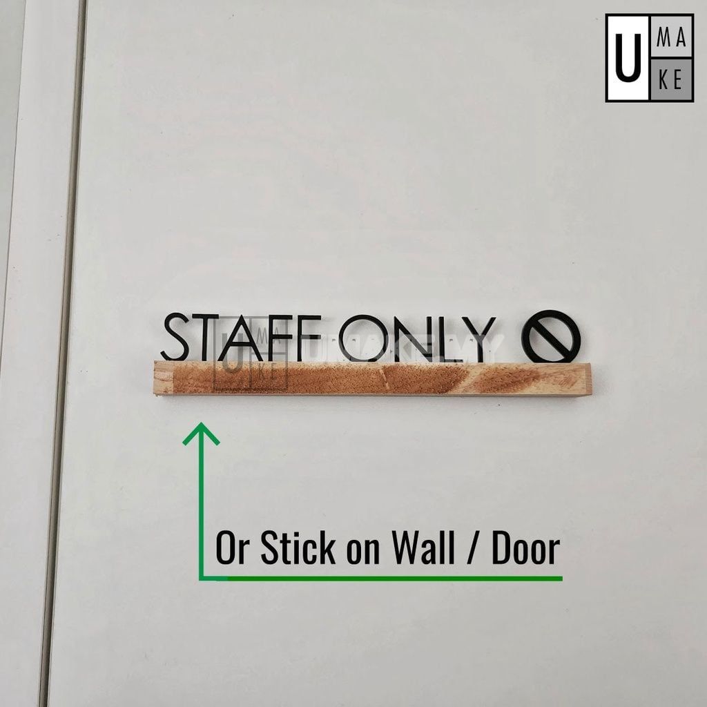 Wood & Acrylic Wayfinding Sign Set