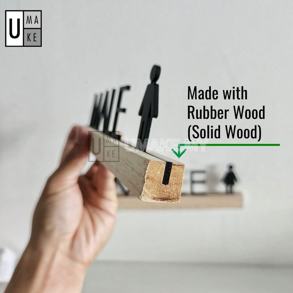 Wood & Acrylic Wayfinding Sign Set