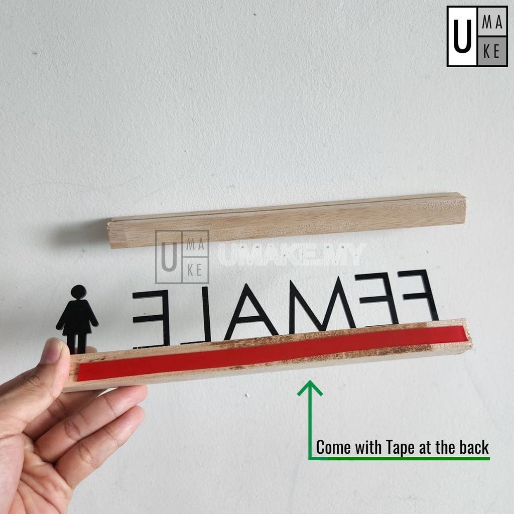 Wood & Acrylic Wayfinding Sign Set