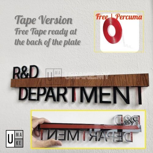 Gold Acrylic House Number Plate