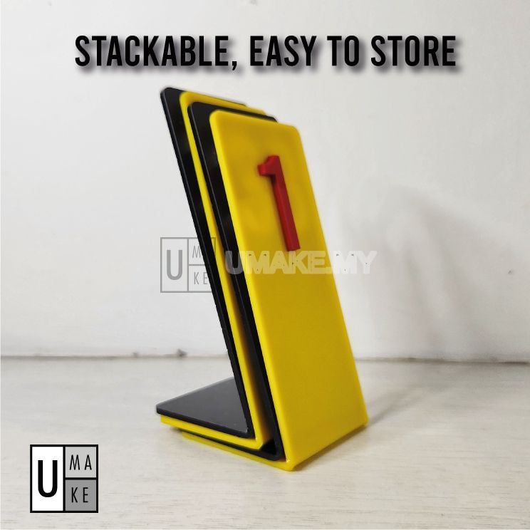 Acrylic Standing Table Number (L-Shape, 5pcs)