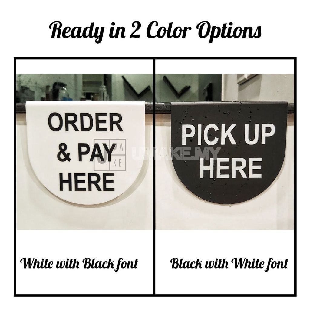 Acrylic Counter Direction Sign