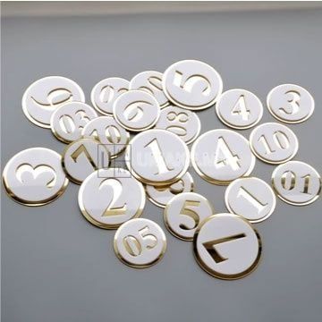 3D Acrylic Table Number (Round, 5pcs)