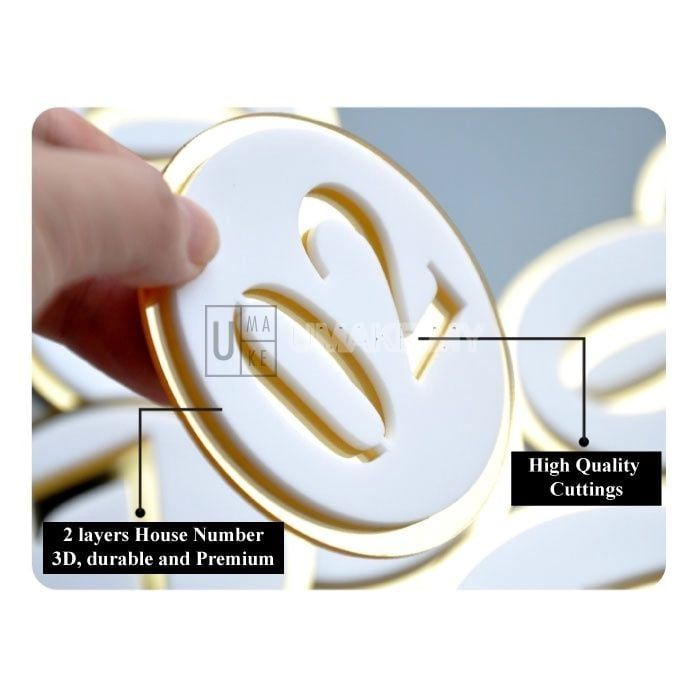 3D Acrylic Table Number (Round, 5pcs)