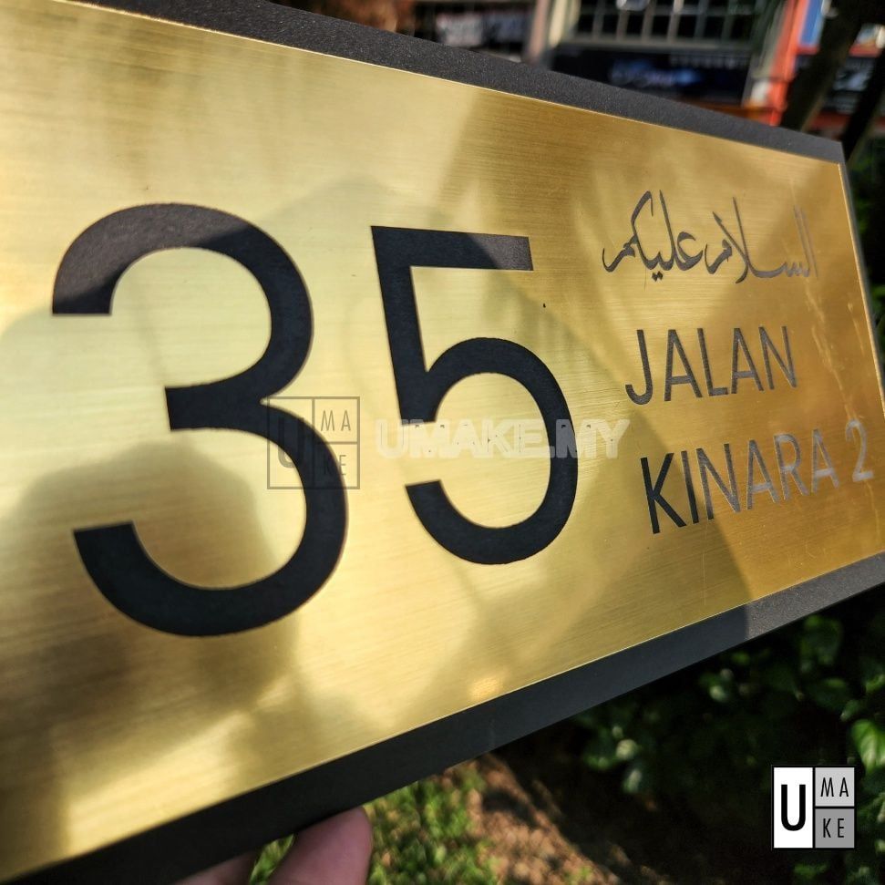 Electroplated Acrylic House Number Plate