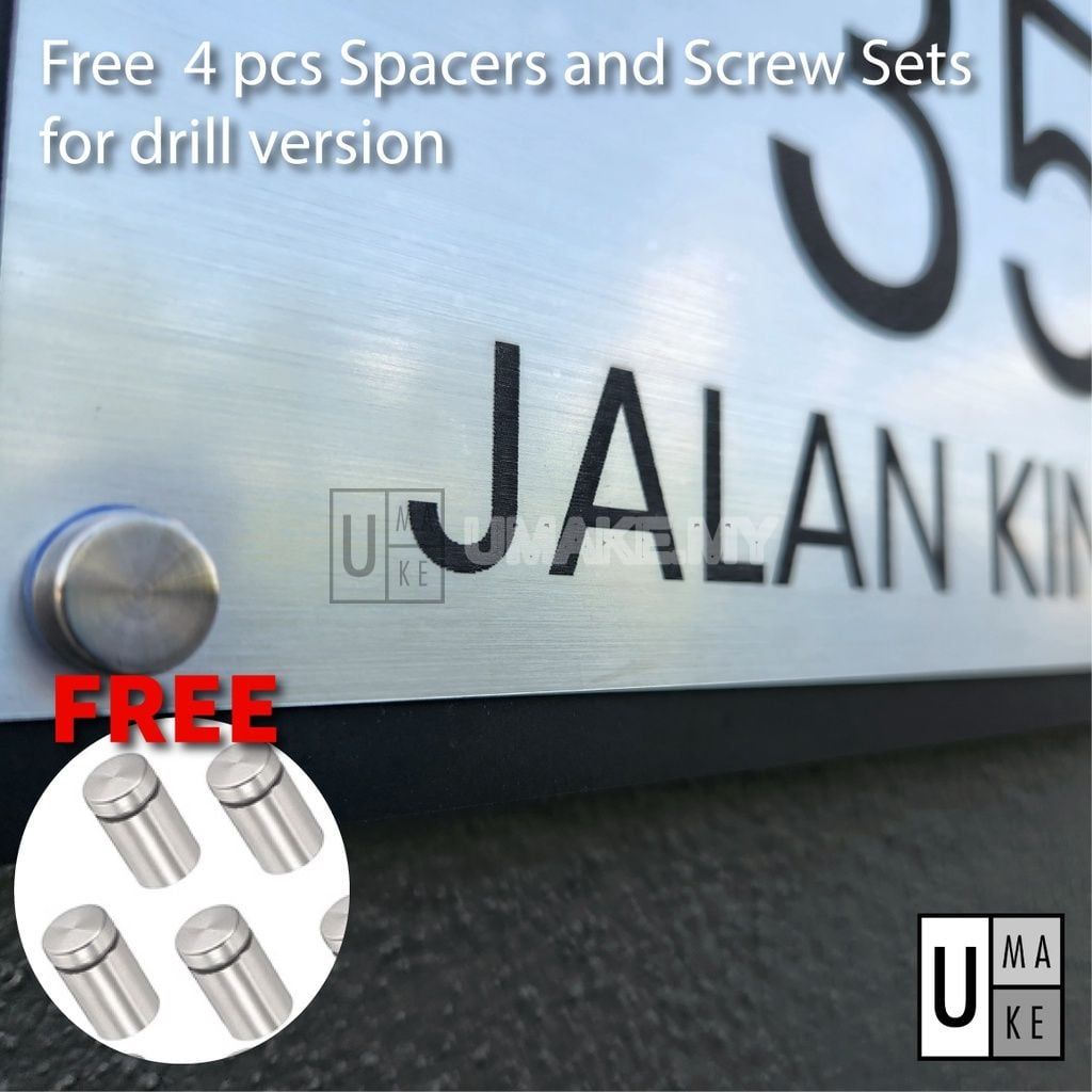 Electroplated Acrylic House Number Plate