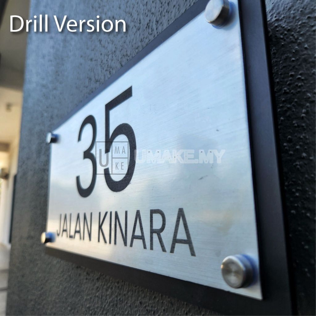 Electroplated Acrylic House Number Plate