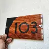 Custom Wood & Acrylic House Number Plate view 3