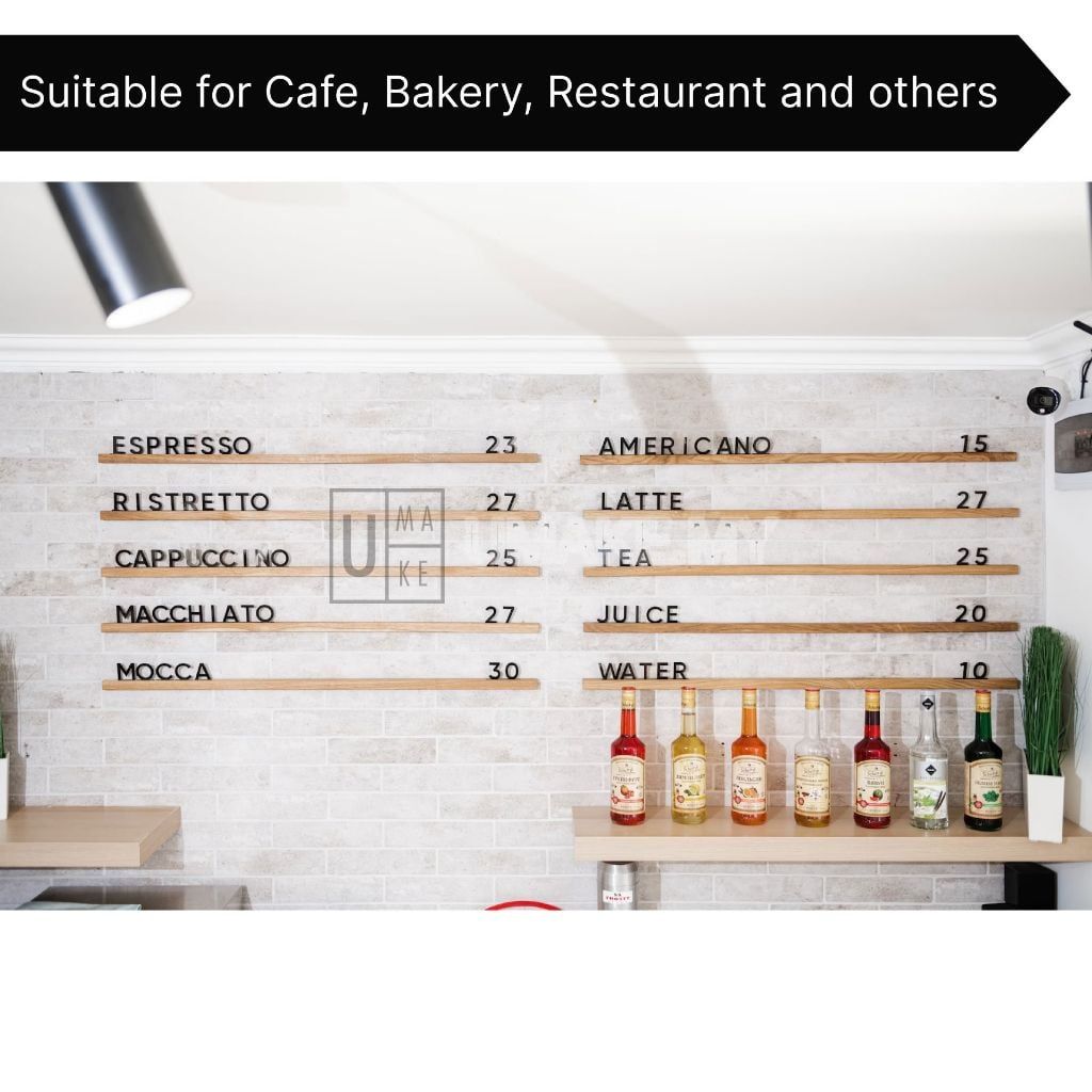 Interchangeable Acrylic Letter Menu Board