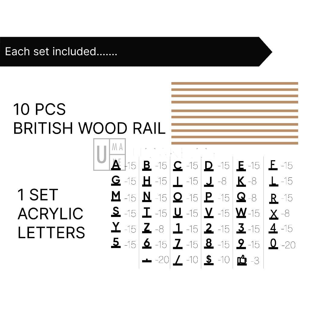 Interchangeable Acrylic Letter Menu Board