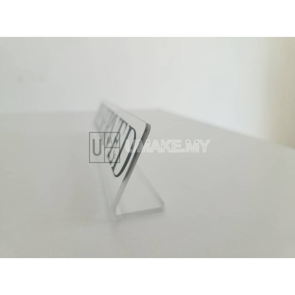 Transparent Acrylic Reserved Sign