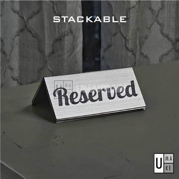 Stainless Steel Reserved Table Sign
