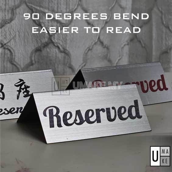 Stainless Steel Reserved Table Sign