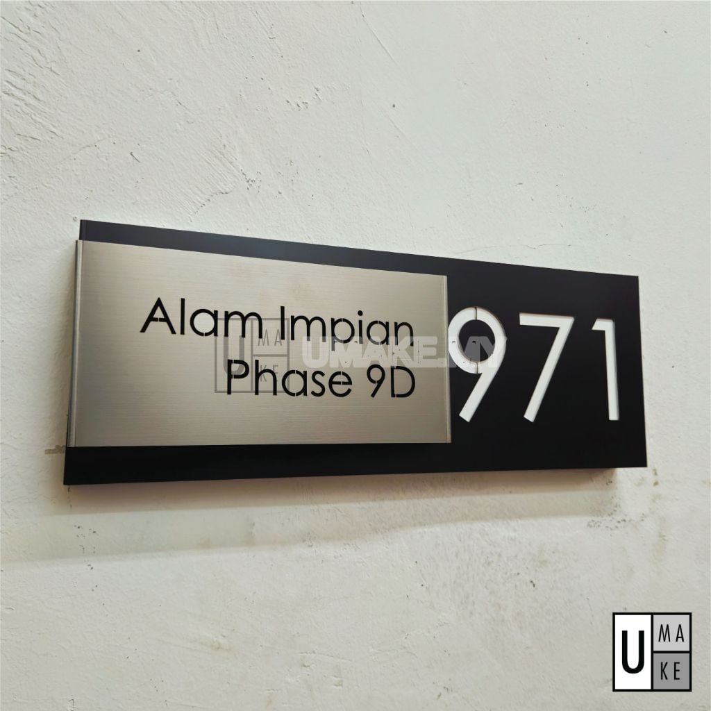 Custom 3D Stainless Steel House Number Plate