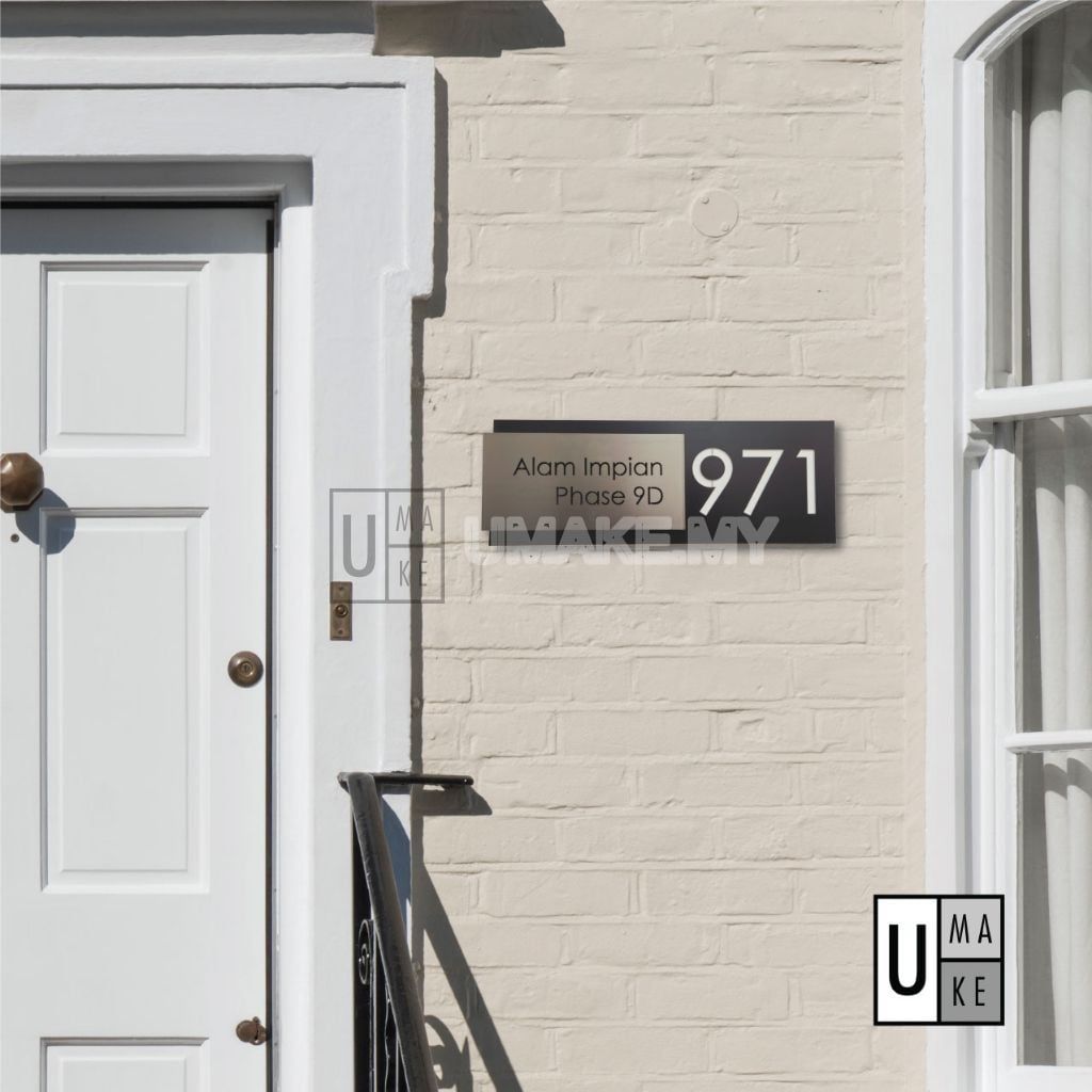 Custom 3D Stainless Steel House Number Plate