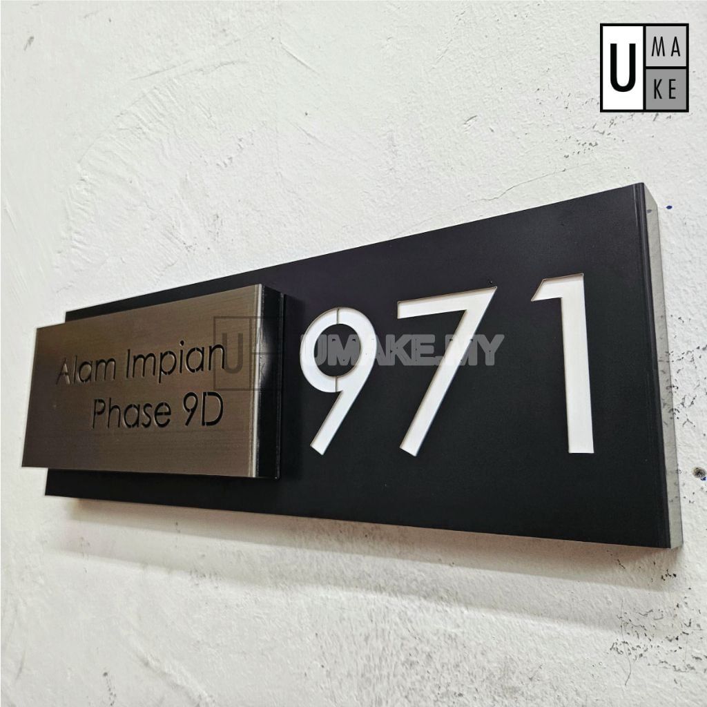 Custom 3D Stainless Steel House Number Plate