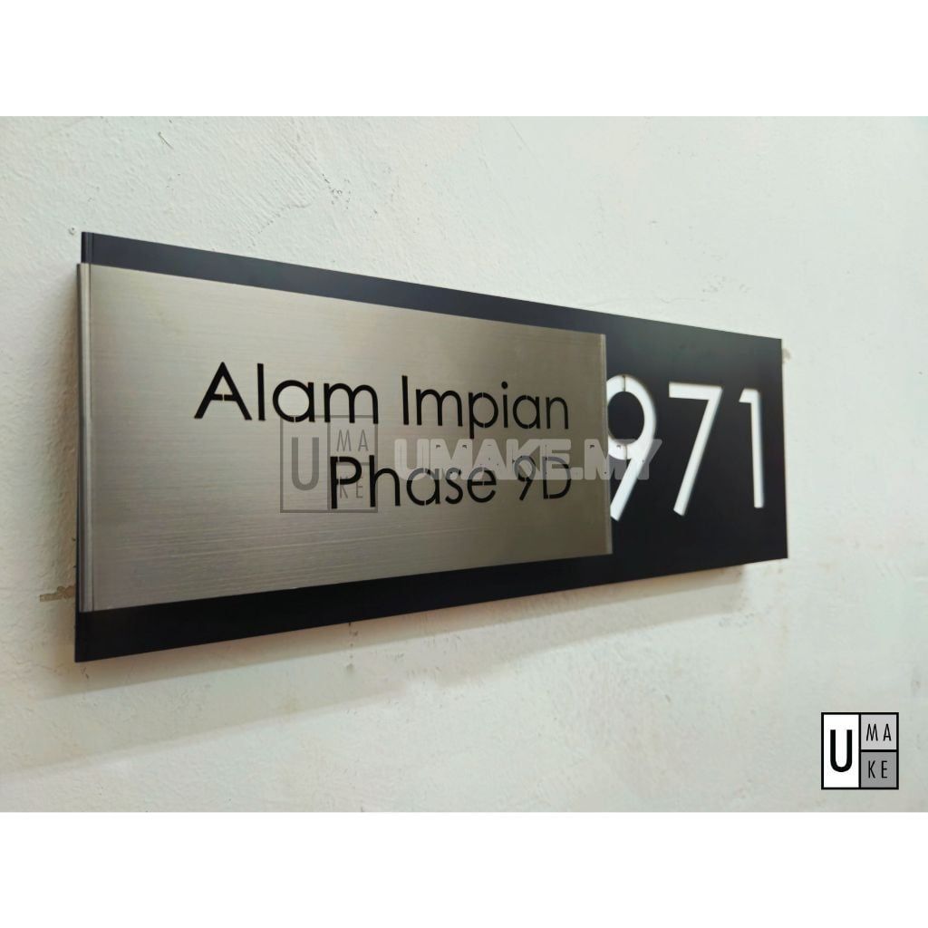 Custom 3D Stainless Steel House Number Plate