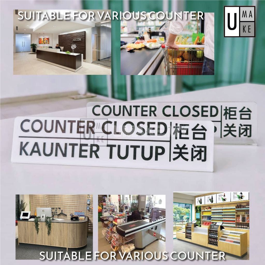 Counter Closed Acrylic Sign